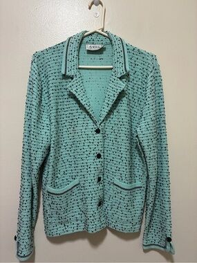 Vintage Women's Mint Green Wool Knit Sweater size medium